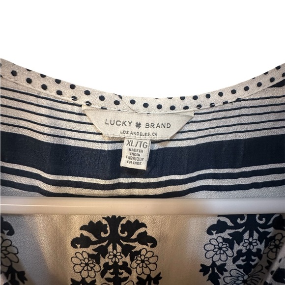 Lucky Brand Navy and white Patterned Dress - Picture 2 of 5